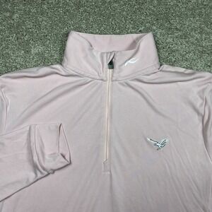 KJUS Kallen Half Zip Mens 48 Small Red Pink Modal Blend UPF50+ Golf Casual